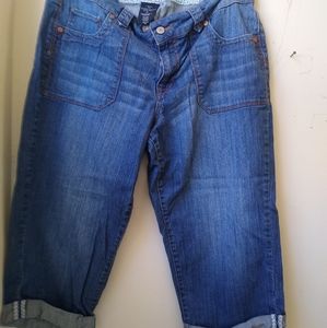 Faded Glory Rolled Cuff Blue Jean Capris Size 12